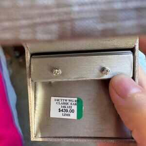 Zales diamond 14k white gold studs